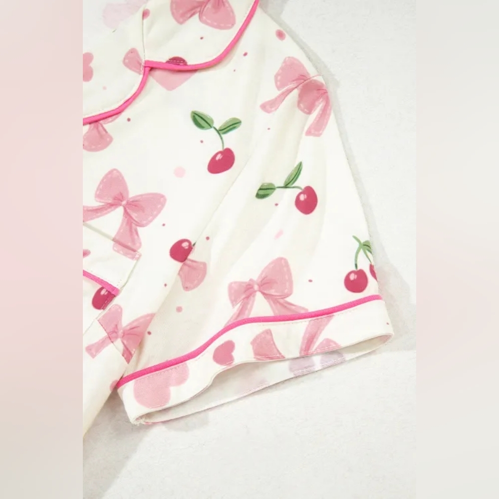 Pink Bows and Cherries Pajama Set - Picture 8 of 13